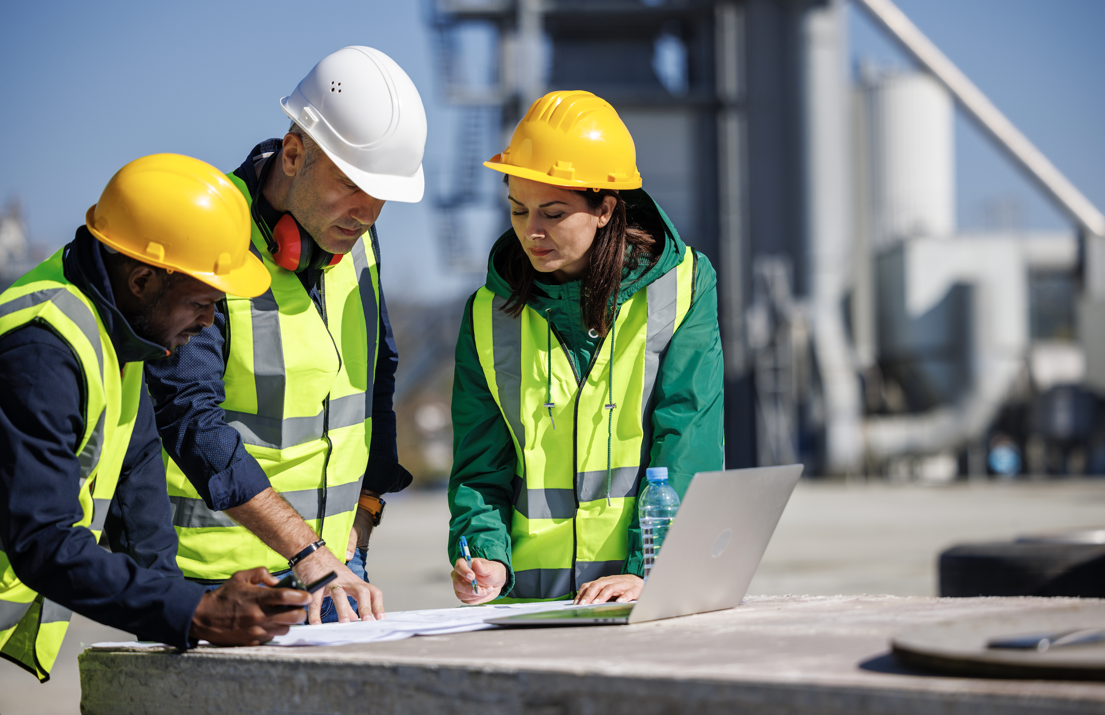 Workers in construction